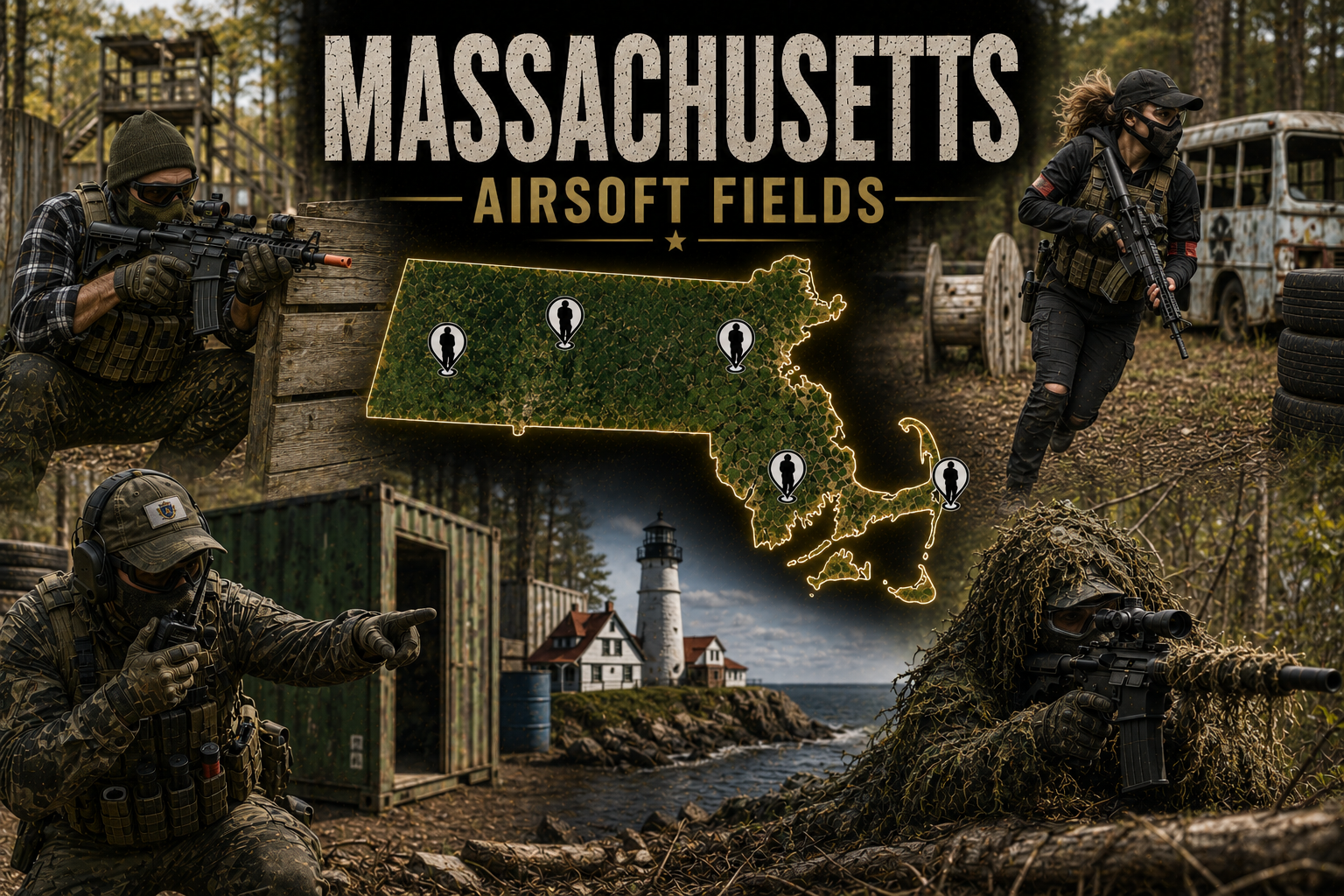 outdoor airsoft fields in Massachusetts